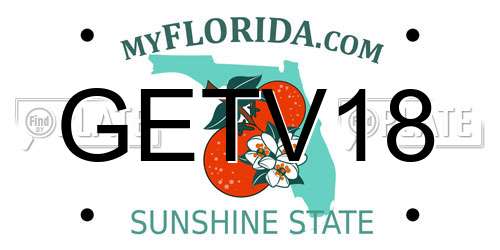 GETV18 Florida License Plate