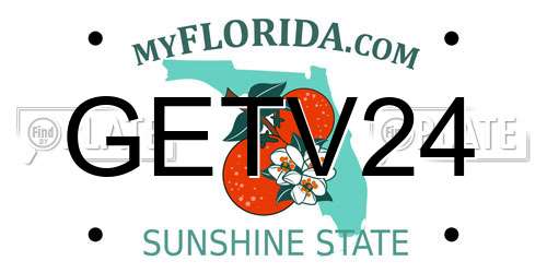 GETV24 Florida License Plate