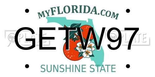 GETW97 Florida License Plate