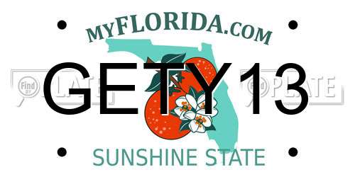 GETY13 Florida License Plate