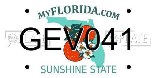 GEV041 Florida License Plate