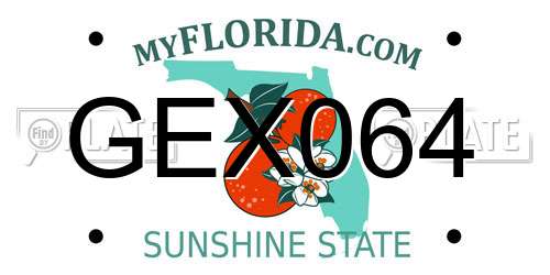 GEX064 Florida License Plate
