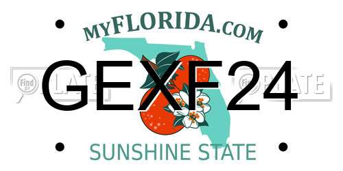 GEXF24 Florida License Plate