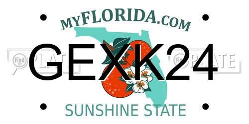 GEXK24 Florida License Plate