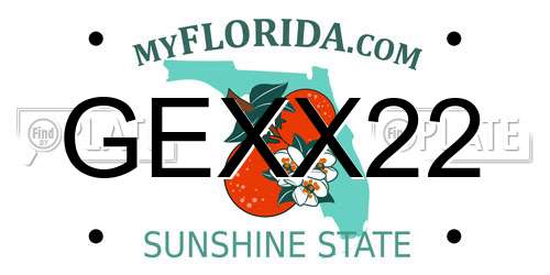 GEXX22 Florida License Plate