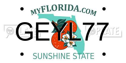 GEYL77 Florida License Plate