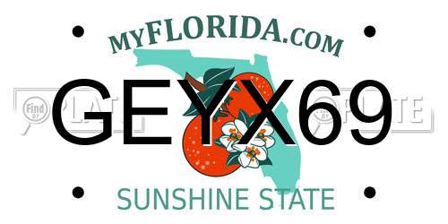 GEYX69 Florida License Plate