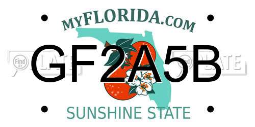 GF2A5B Florida License Plate