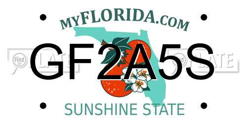 GF2A5S Florida License Plate