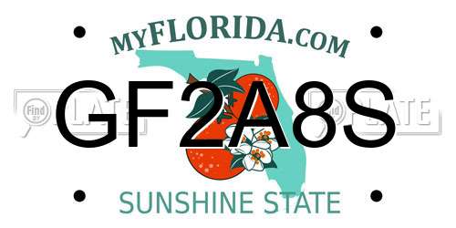 GF2A8S Florida License Plate