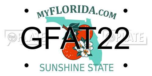 GFAT22 Florida License Plate