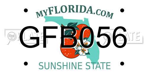 GFB056 Florida License Plate