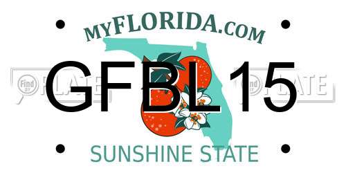 GFBL15 Florida License Plate