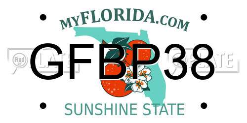 GFBP38 Florida License Plate