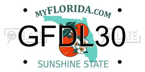 GFDL30 Florida License Plate
