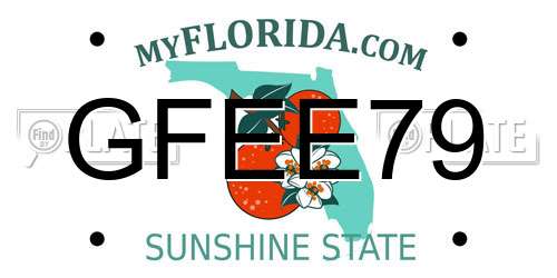 GFEE79 Florida License Plate