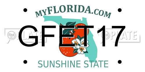 GFET17 Florida License Plate