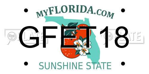 GFET18 Florida License Plate
