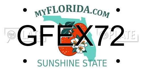 GFEX72 Florida License Plate