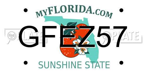 GFEZ57 Florida License Plate