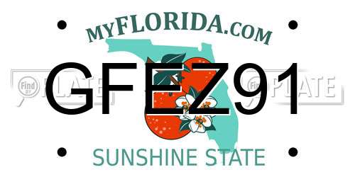 GFEZ91 Florida License Plate
