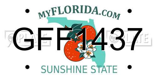 GFF1437 Florida License Plate