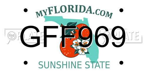 GFF969 Florida License Plate