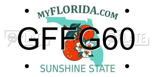 GFFG60 Florida License Plate