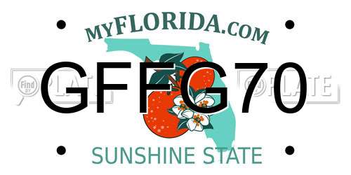 GFFG70 Florida License Plate