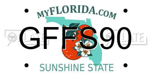 GFFS90 Florida License Plate