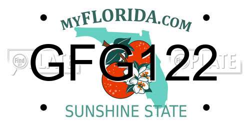 GFG122 Florida License Plate