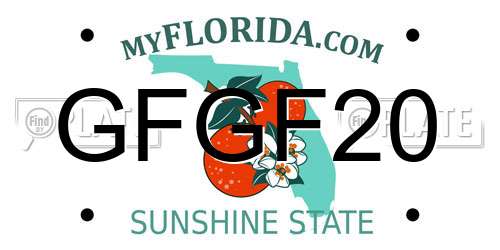 GFGF20 Florida License Plate