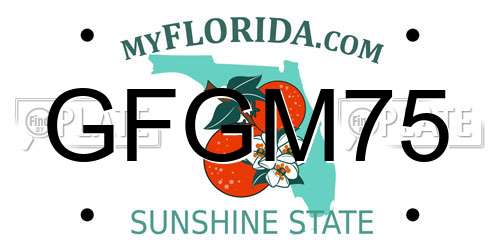 GFGM75 Florida License Plate