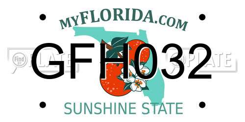 GFH032 Florida License Plate