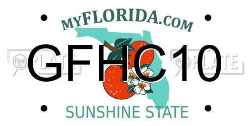 GFHC10 Florida License Plate