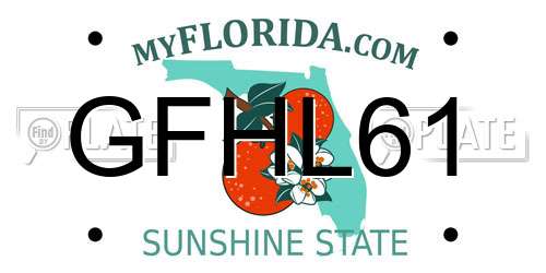 GFHL61 Florida License Plate