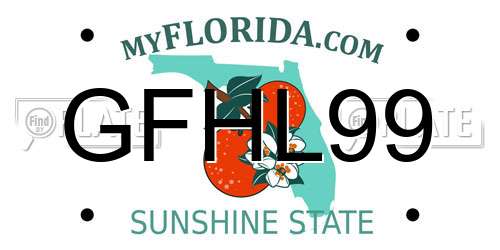 GFHL99 Florida License Plate