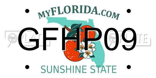 GFHP09 Florida License Plate
