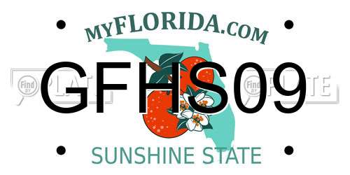 GFHS09 Florida License Plate