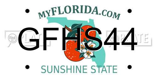 GFHS44 Florida License Plate