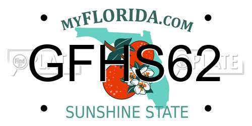 GFHS62 Florida License Plate
