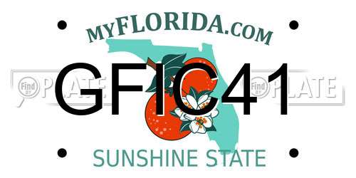 GFIC41 Florida License Plate