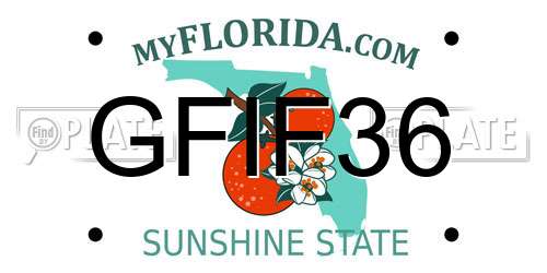 GFIF36 Florida License Plate