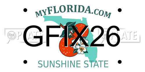 GFIX26 Florida License Plate