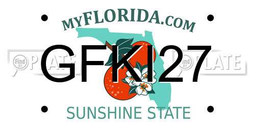 GFKI27 Florida License Plate