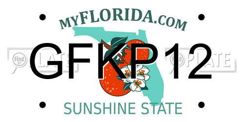 GFKP12 Florida License Plate