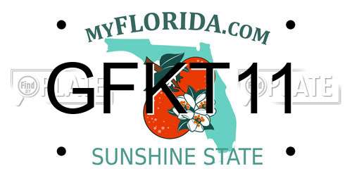 GFKT11 Florida License Plate