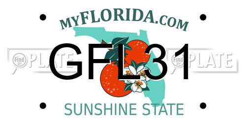 GFL31 Florida License Plate
