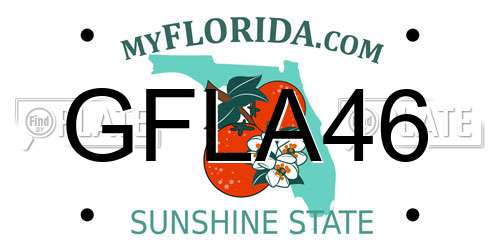 GFLA46 Florida License Plate