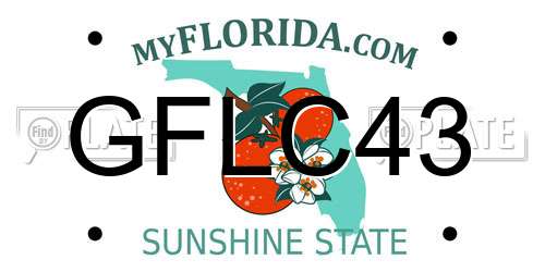 GFLC43 Florida License Plate